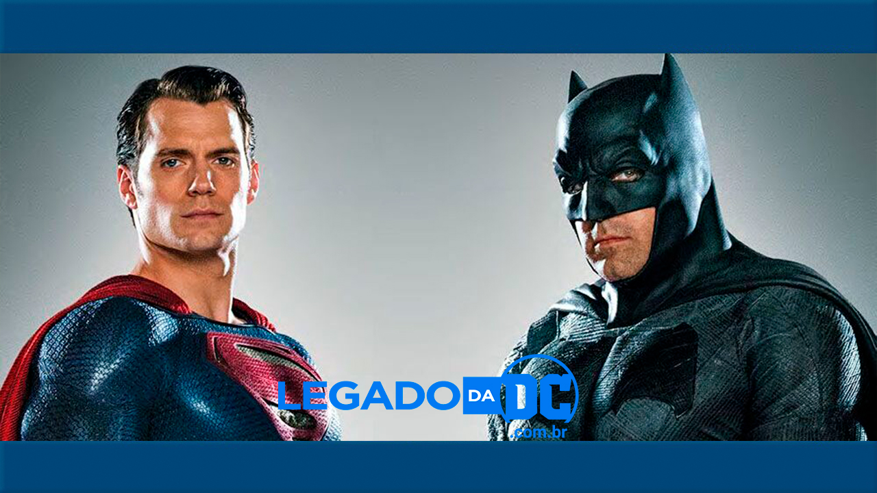 Henry Cavill e Ben Affleck usam trajes clássicos das HQs de Superman e Batman em arte