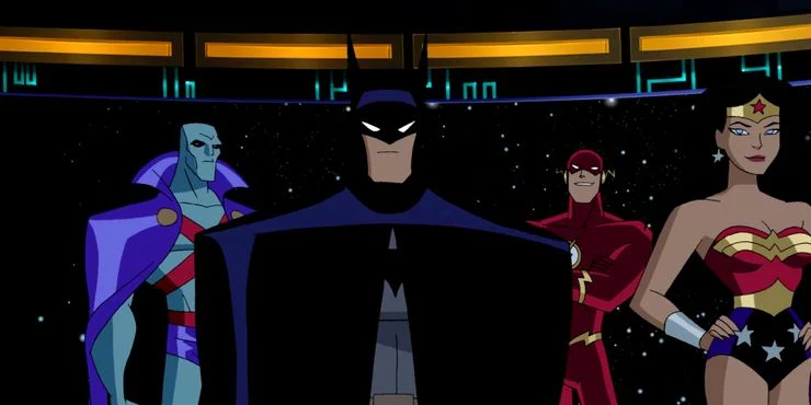 Batman-on-The-Justice-League-animated-series-Wonder-Woman-Flash-and-Martian-Manhunter-legadodadc.webp