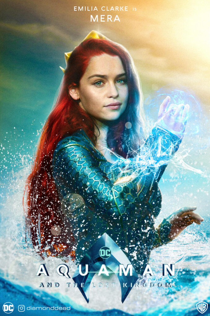 Aquaman 2 Amber Heard é substituída por Emilia Clarke em pôster