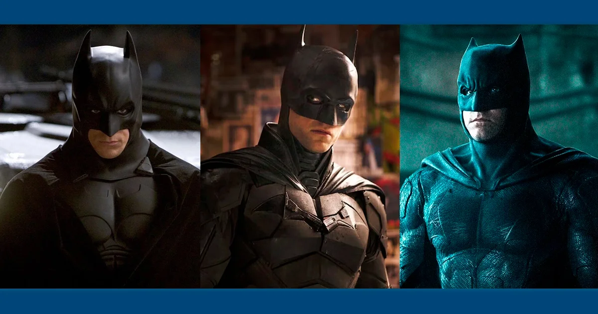  Batmen de Ben Affleck e de Robert Pattinson zoam Batman de Christian Bale em meme