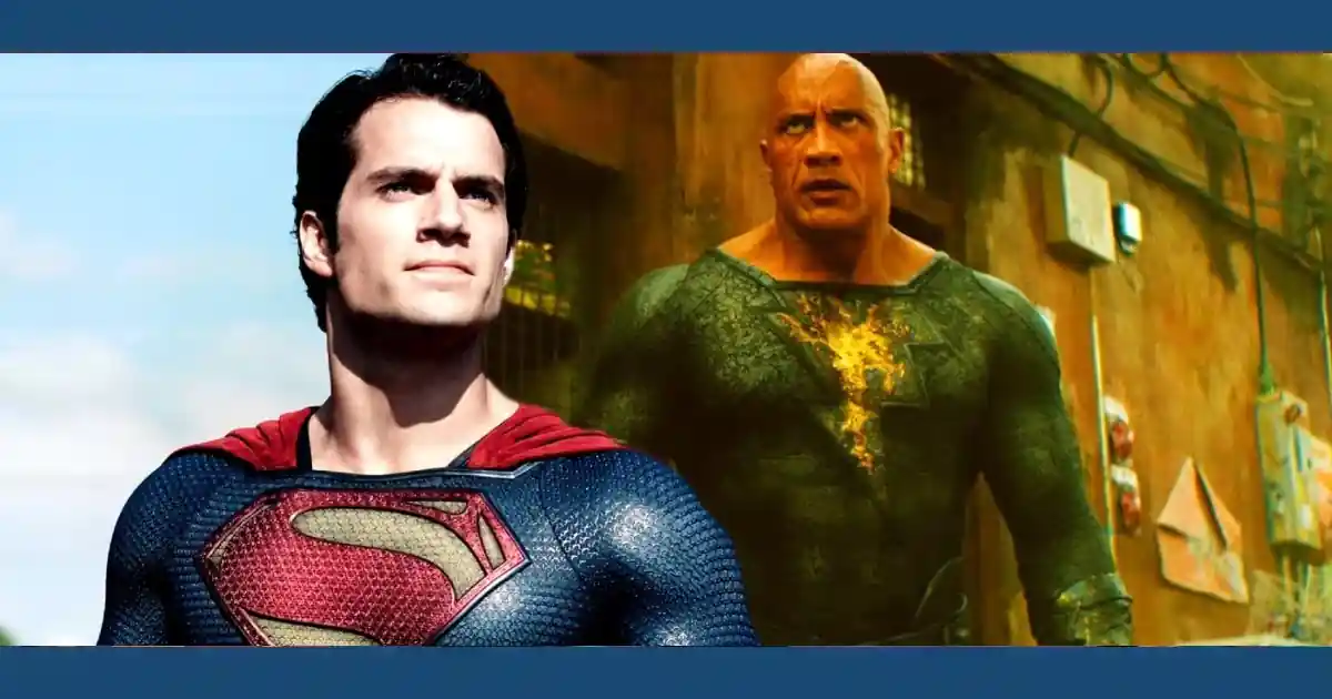 Imagem compara visual de Superman de Henry Cavill em Adão Negro e MOS