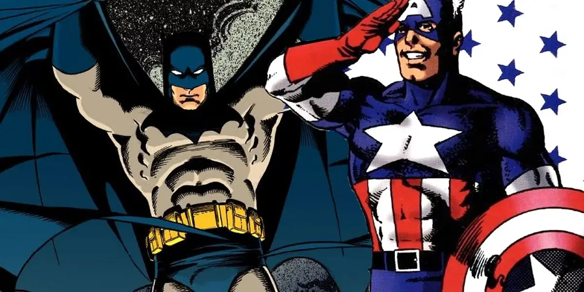 Batman e Capitão América em crossover de 1996
