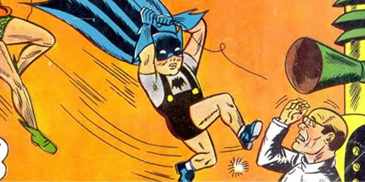 Batman é transformado em uma criança de 4 anos em Batman #147, de Bill Finger
