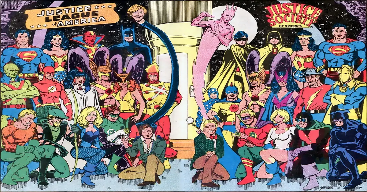 Sociedade da Justiça e Liga da Justiça dos quadrinhos