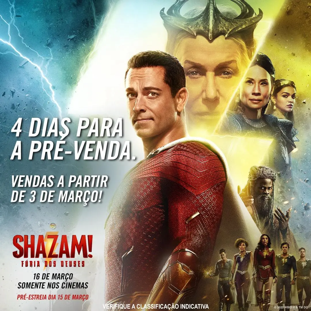 Maior estreia da semana, Shazam! Fúria dos Deuses traz super