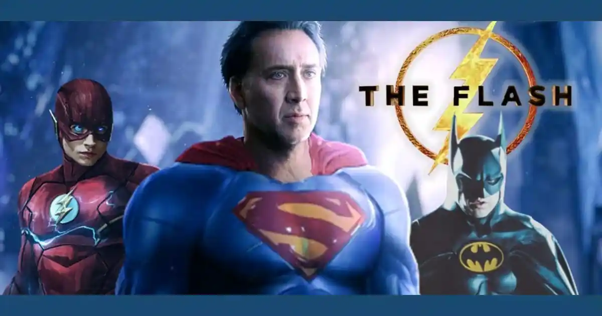 The Flash: Nicolas Cage surge como Superman em incrível arte