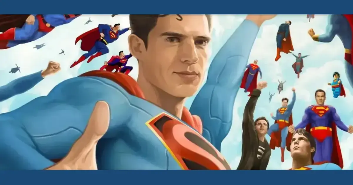  Arte incrível reúne todas as versões do Superman nos cinemas