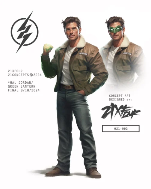 Fanart de Tom Cruise como Lanterna Verde