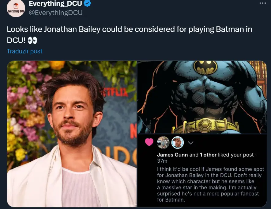 novo batman pode ser o jonathan bailey?