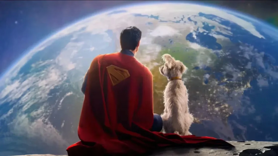 Superman e Krypto em arte do novo filme