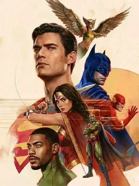 Arte com a possível Liga da Justiça do DCU.